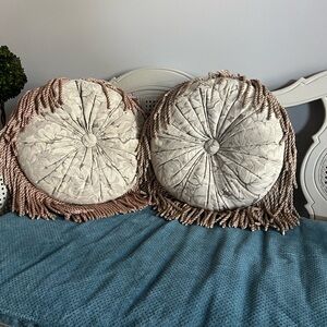Elegant Cream and Brown Decorative Pillows